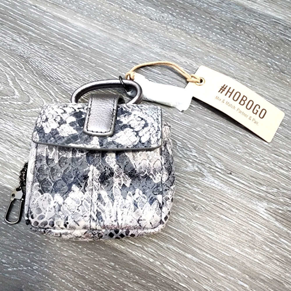 HOBO Gray Snakeskin Mini Bag